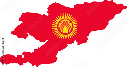 Kyrgyzstan flg pin map location 2023050386 photo