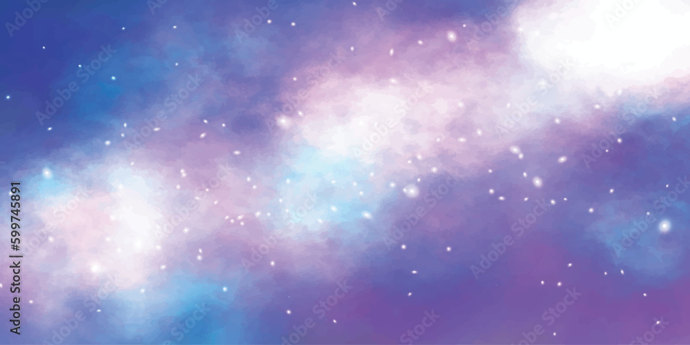 Fototapeta premium 七夕 天の川 夜空 背景