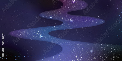 七夕　天の川　夜空　背景