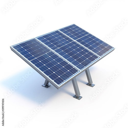 Solar Panel Renewable Energy Clean Energy white background Climate Change Generative AI