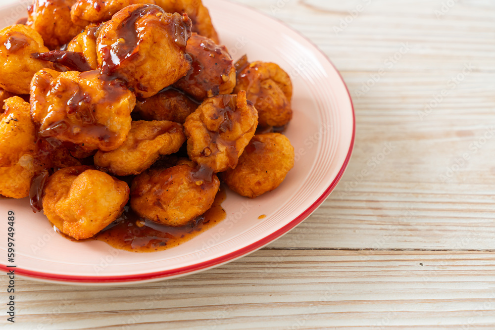 fried meatballs with spicy dipping sauce fried meatballs with spicy dipping sauce