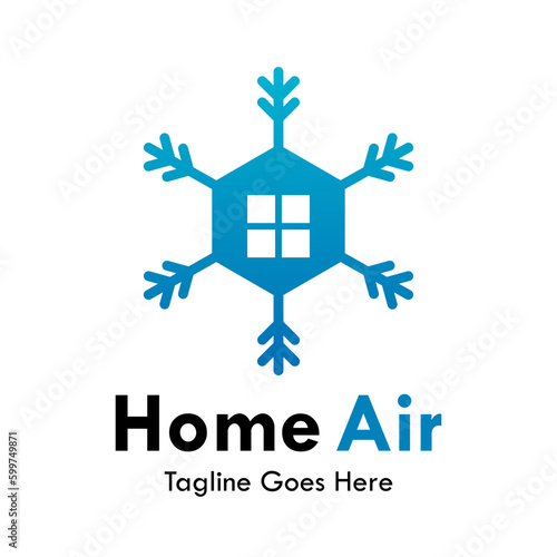 Home air design logo template illustration