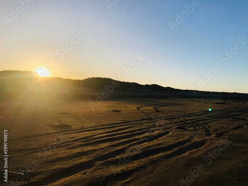 amanecer en la playa