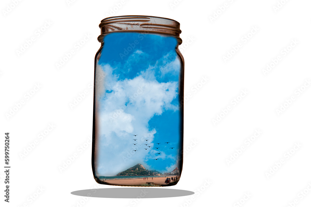 2 Artistic design work, using glass bottles 2 Artistic design work, using glass bottles