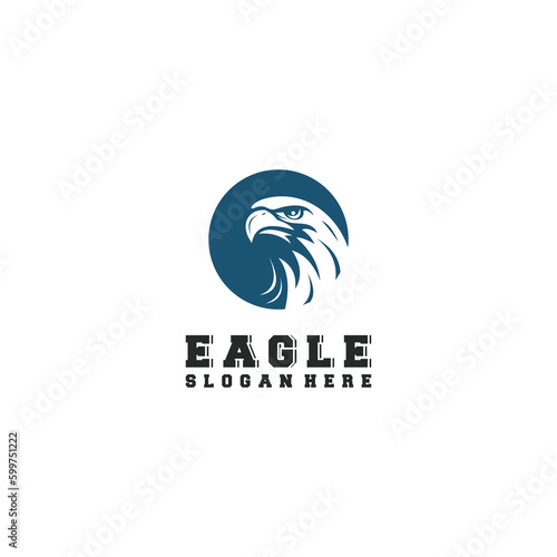 eagle logo template vector in white background