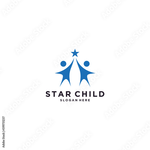star child logo with the symbol of a child reaching for a star