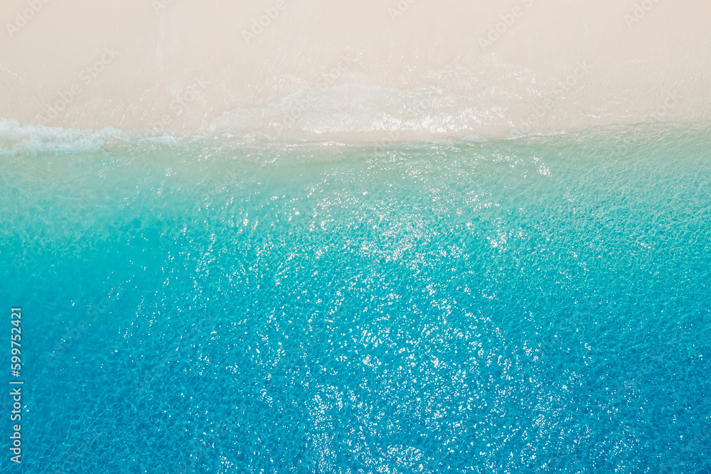 Tropical beach and crystal blue ocean. Aerial view of holidays beach in Maldives Tropical beach and crystal blue ocean. Aerial view of holidays beach in Maldives