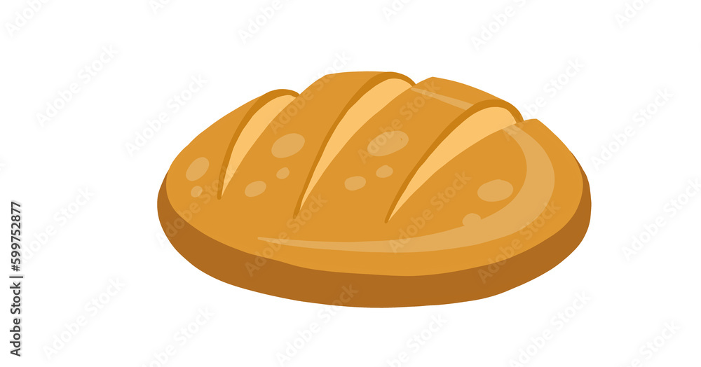 yummy baguette bread illustration