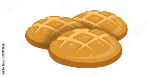 yummy baguette bread illustration