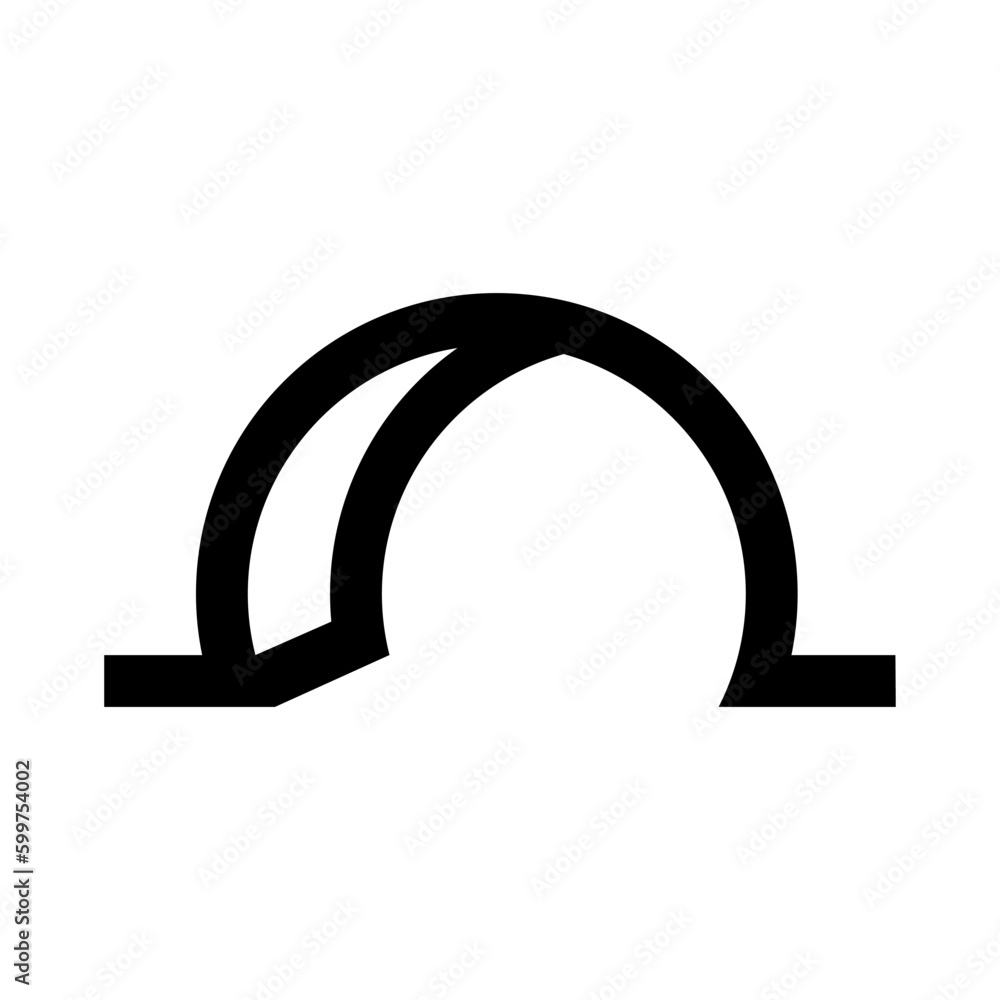 Mouse hole door line icon. Animal entrance. Vector isolated on white background. Mouse hole door line icon. Animal entrance. Vector isolated on white background.