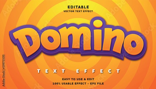 domino editable text effect with modern and simple style, usable for logo or campaign title