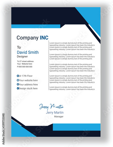 Modern company letterhead business template