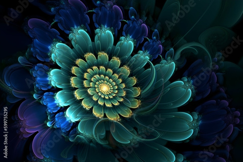 an image of fractal art of a flower 