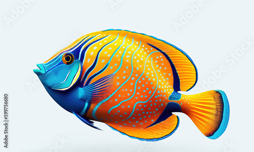 Mesmerizing Regal Tang Fish of the Deep - Generative AI