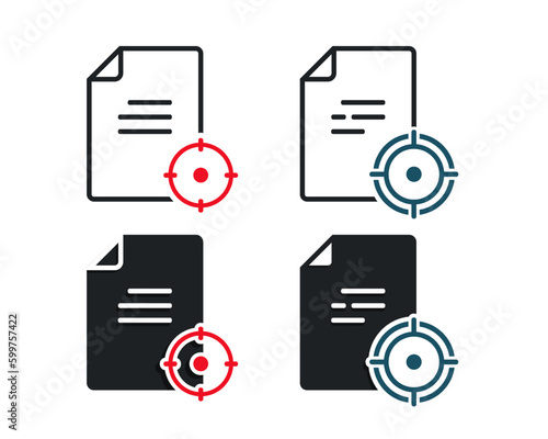 File document target icon. Illustration vector