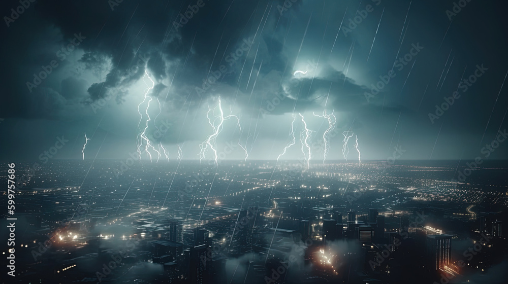 lightning in the sky. Generative Ai lightning in the sky. Generative Ai
