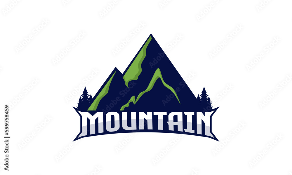Mountain logo design vector illustration, outdoor adventure Logo badge vector