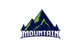 Mountain logo design vector illustration, outdoor adventure Logo badge vector