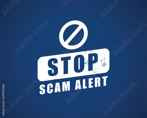 scam alert symbol background for your finance security