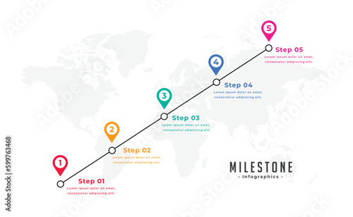 modern business milestone diagram layout for strategy presentation