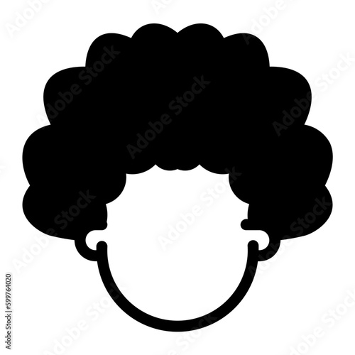 afro glyph icon