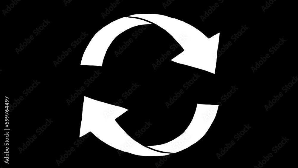Recycle white sketch hand drawn arrow with Alpha channel Recycle white sketch hand drawn arrow with Alpha channel
