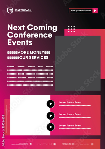 Coming Conference Event Promotion Starter Pack | Feed, Story, Flyer Series with large feature point