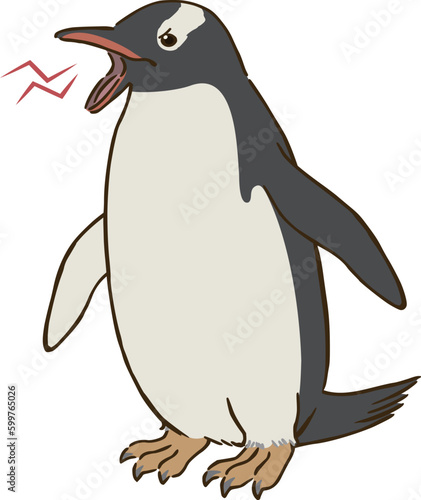 怒るジェンツーペンギン