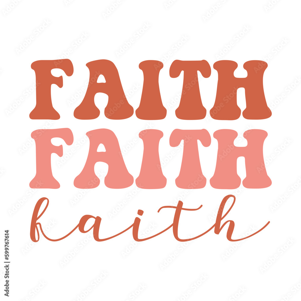 Christian retro isolated typography design Christian retro isolated typography design