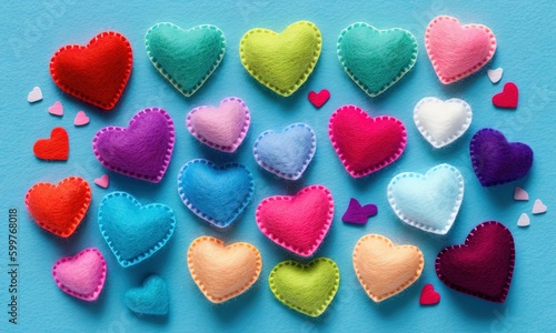 Colorful Hearts Display © Faisal