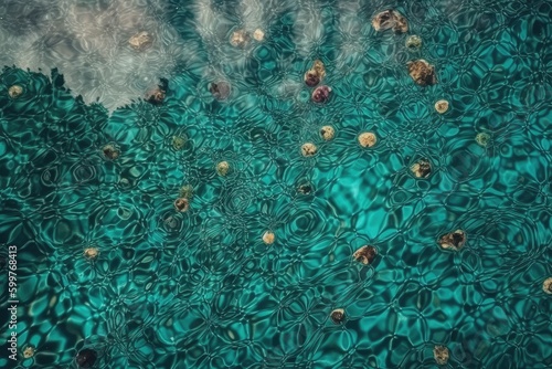 an expansive body of water viewed from above, showcasing its natural beauty Generative AI