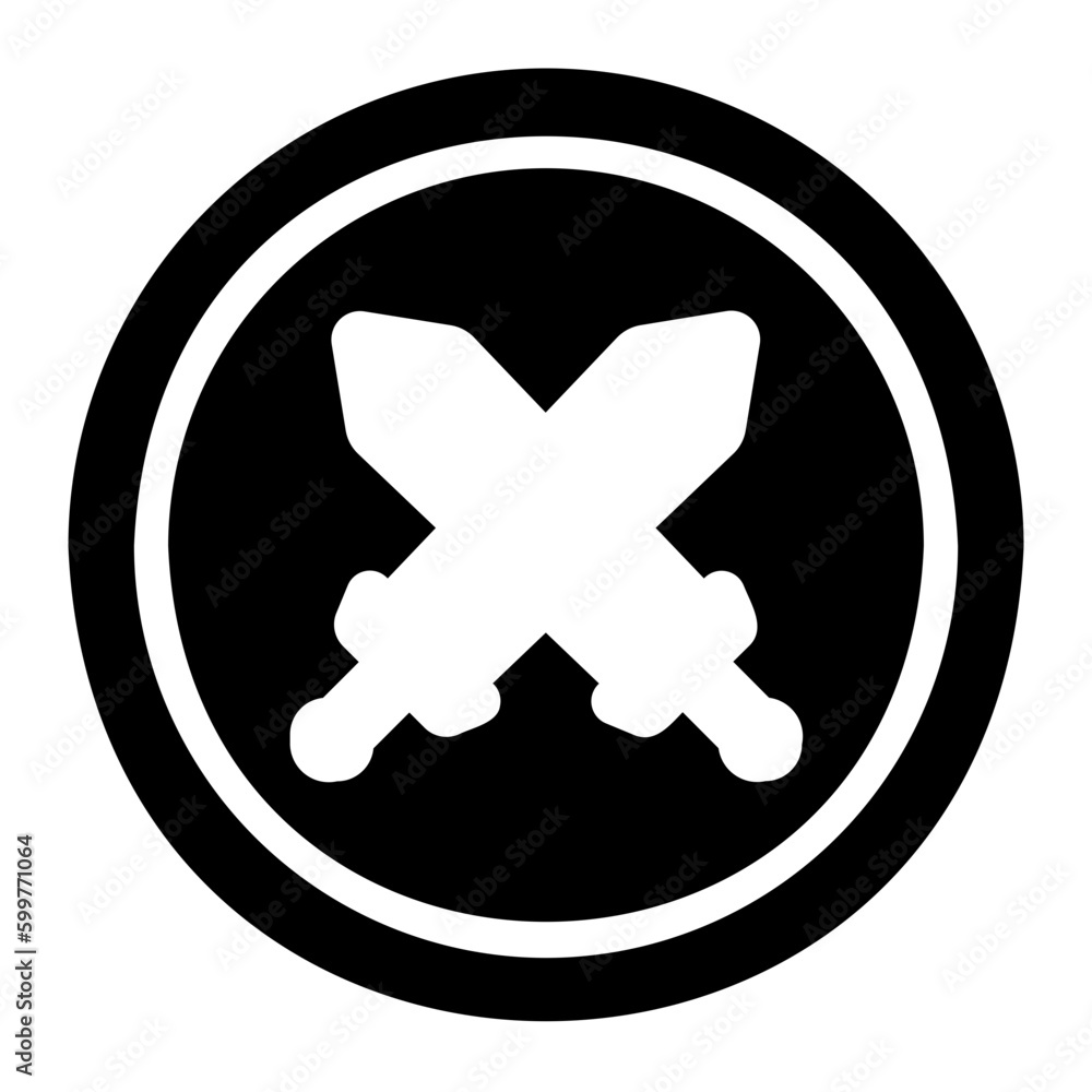Obraz premium attack glyph icon