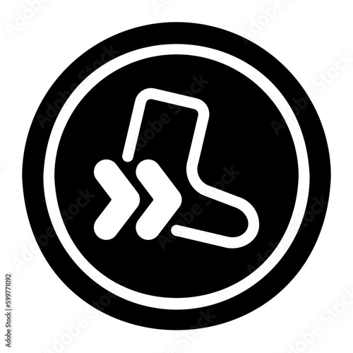 run glyph icon
