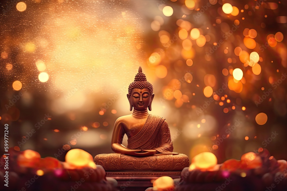 vesak day budha statue purnima with generative ai vesak day budha statue purnima with generative ai