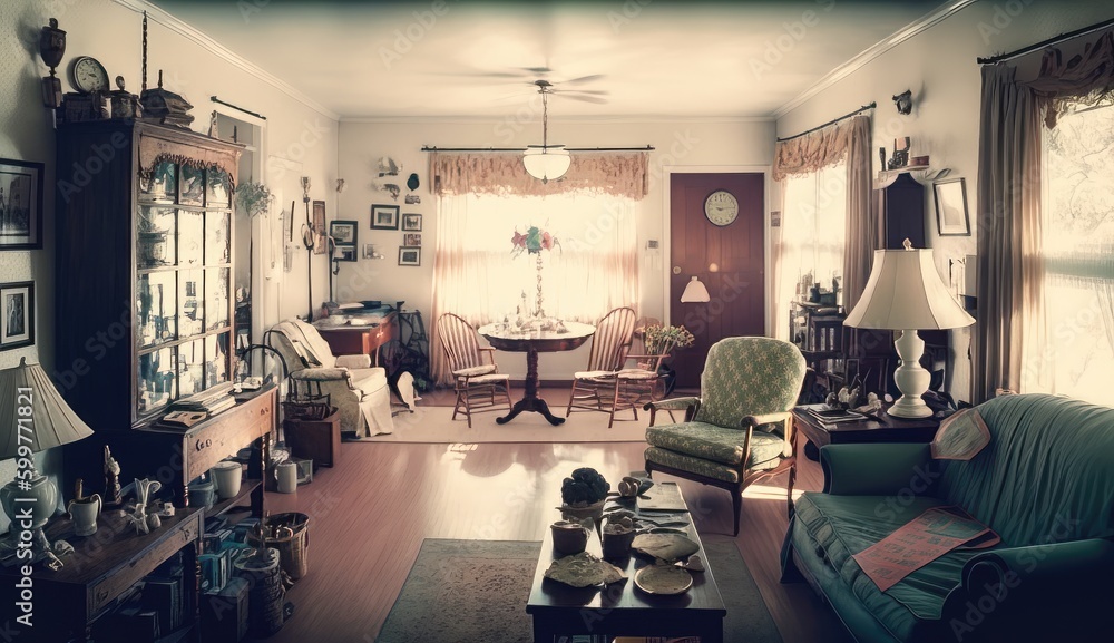 Nostalgic Interiors A Cinematic Journey Through 90s Family Living