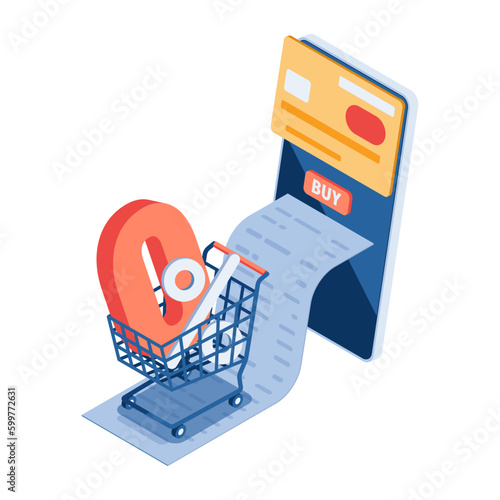 Isometric Online Shopping with Zero Percent Interest Installment Payments