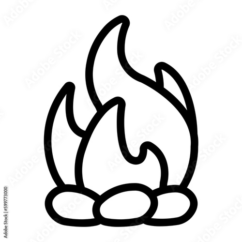 campfire line icon
