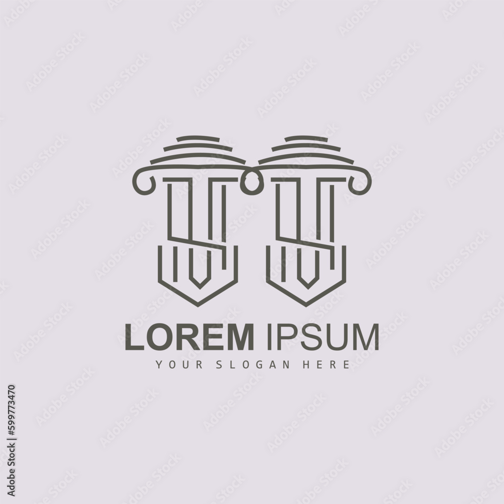 Pillar Logo, Law Design, Building Construction Pillar Vector, Product Brand Illustration Icon Pillar Logo, Law Design, Building Construction Pillar Vector, Product Brand Illustration Icon