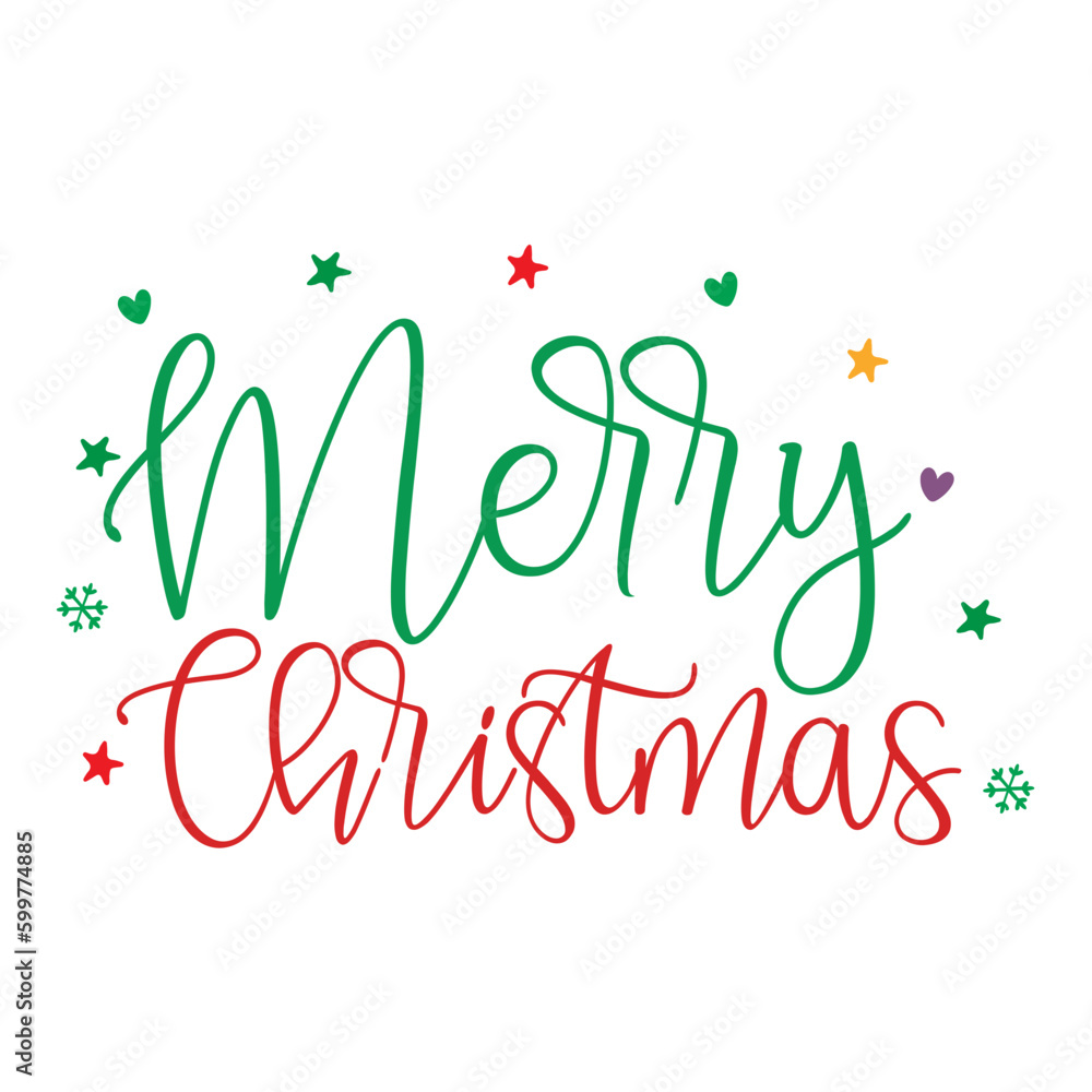 Obraz premium Christmas vector typography design