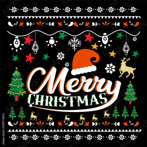 Christmas vector typography design