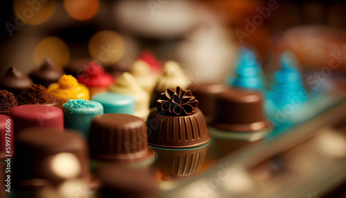 Colorful Chocolates Generative ai