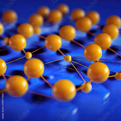 A detailed and visually appealing representation of the molecular structure of Vitamin
