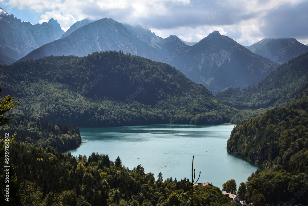 Blue Lake in the Bavarian Alps