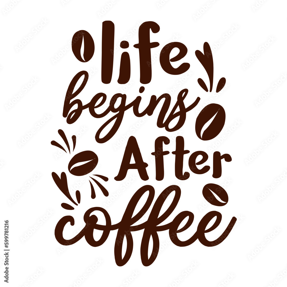 Coffee isolated typography design Coffee isolated typography design