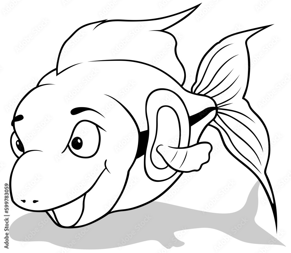 Drawing of a Smiling Barrier Fish