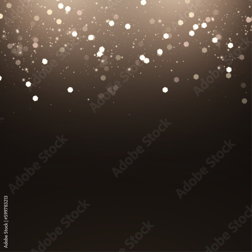 Light effect with lots of glittery light dust reflections shining on transparent background for christmas new year design.