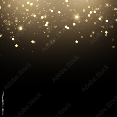 Light effect with lots of glittery light dust reflections shining on transparent background for christmas new year design.