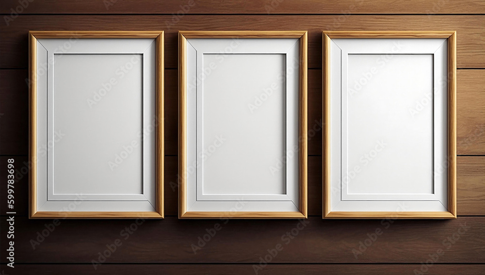 three empty photo frames on wooden wall
three empty photo frames on wooden wall