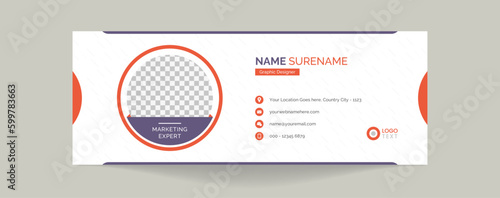 Personal social media cover email signature template email footer