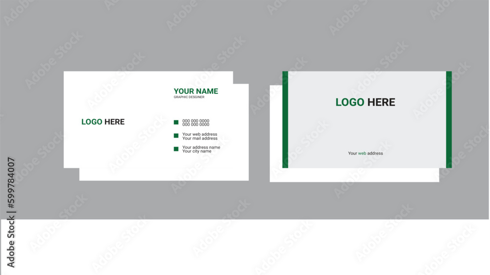 Modern presentation card with company logo. Vector business card template. Visiting card for business and personal use. Vector illustration design. Modern presentation card with company logo. Vector business card template. Visiting card for business and personal use. Vector illustration design.
